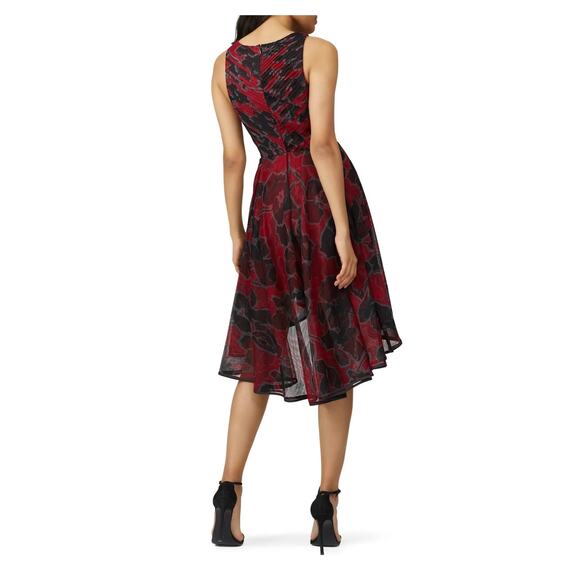 Halston Cherry Sleeveless Tulle Dress size 14 - Picture 3 of 13